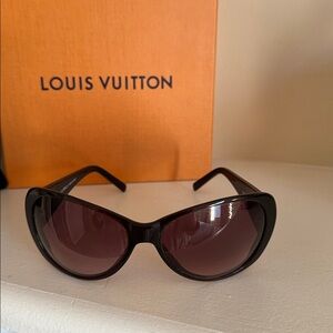 La Perla Women Sunglasses made in Italy SPE122S Black Dark Brown